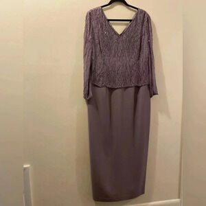 Montage collection by Mon Cheri women’s formal dress - size 16- purple-beaded
